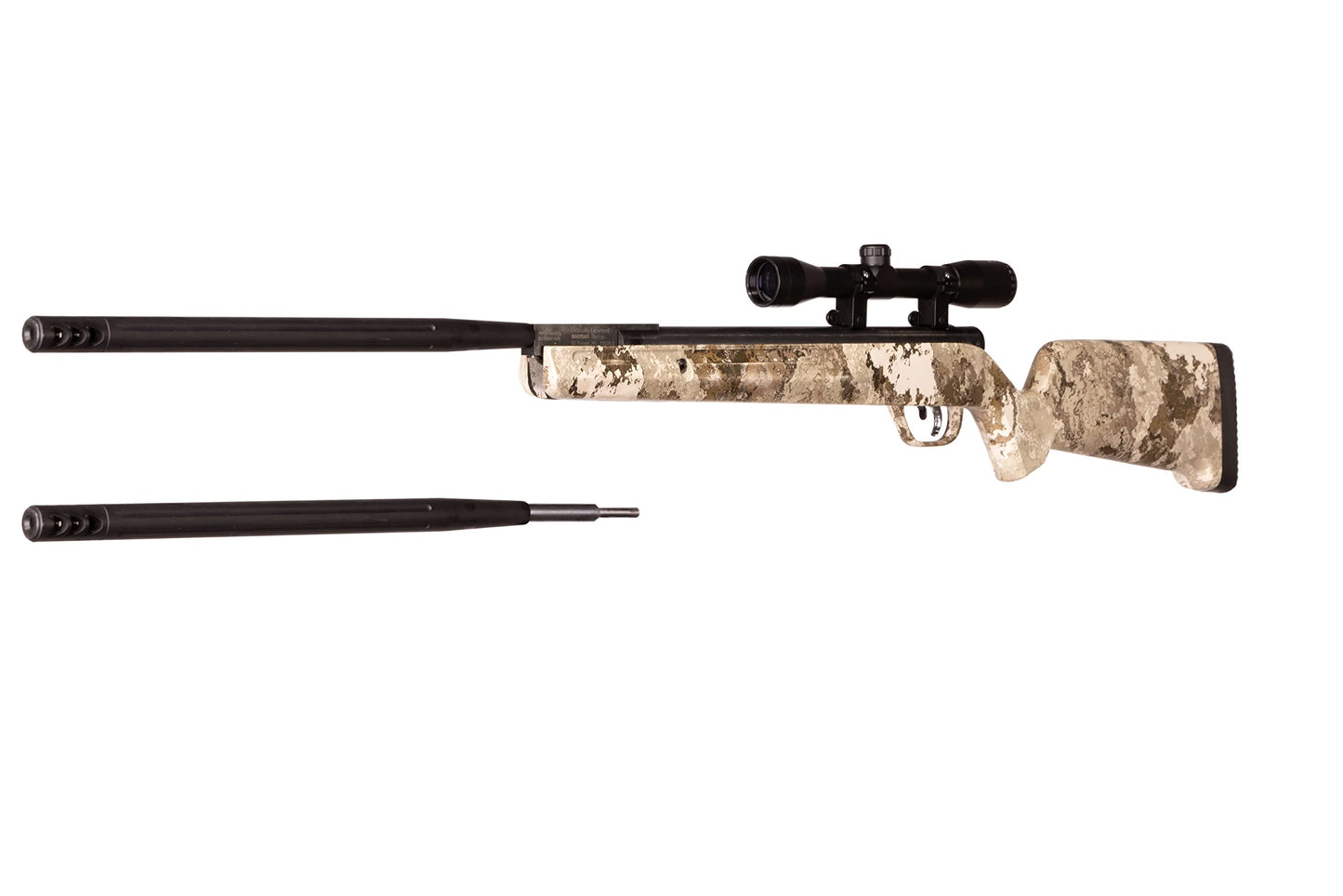 Barra Airguns 1200g Dual Caliber Pellet Rifle Hunting Pellet Rifle Break Barrel 1200 FPS Gas Piston .177 Cal or .22 Dual Caliber(Camo)