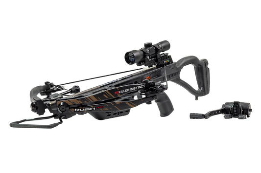 Killer Instinct Rush™ 400 Crossbow PRO Package with Crank Cocker. 400 FPS Ready to Hunt Crossbow Package